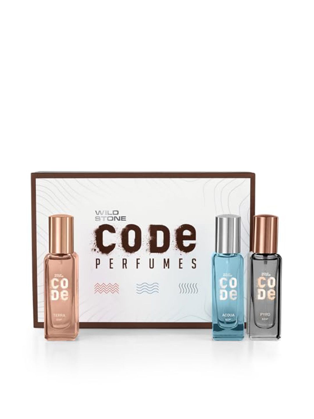 Wild stone CODE Men Set of 3 Terra Acqua Pyro Long Lasting Eau De Parf