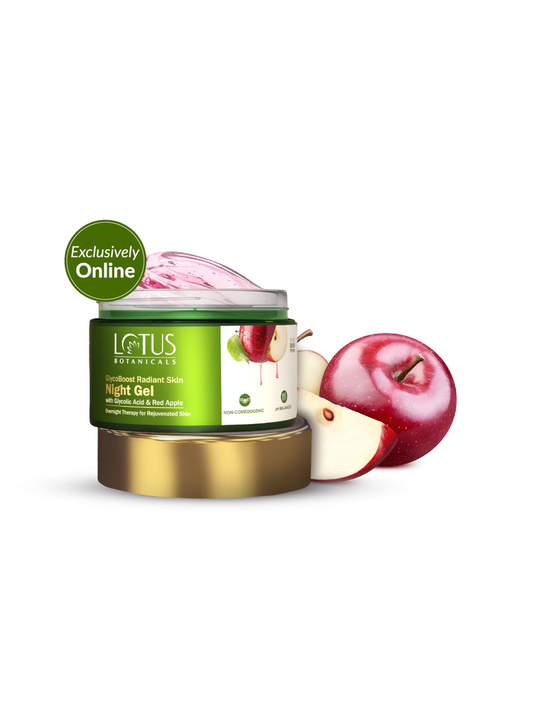 Lotus Botanicals GlycoBoost Radiant Skin Night Gel with Glycolic Acid & Red Apple - 50 g-image-44