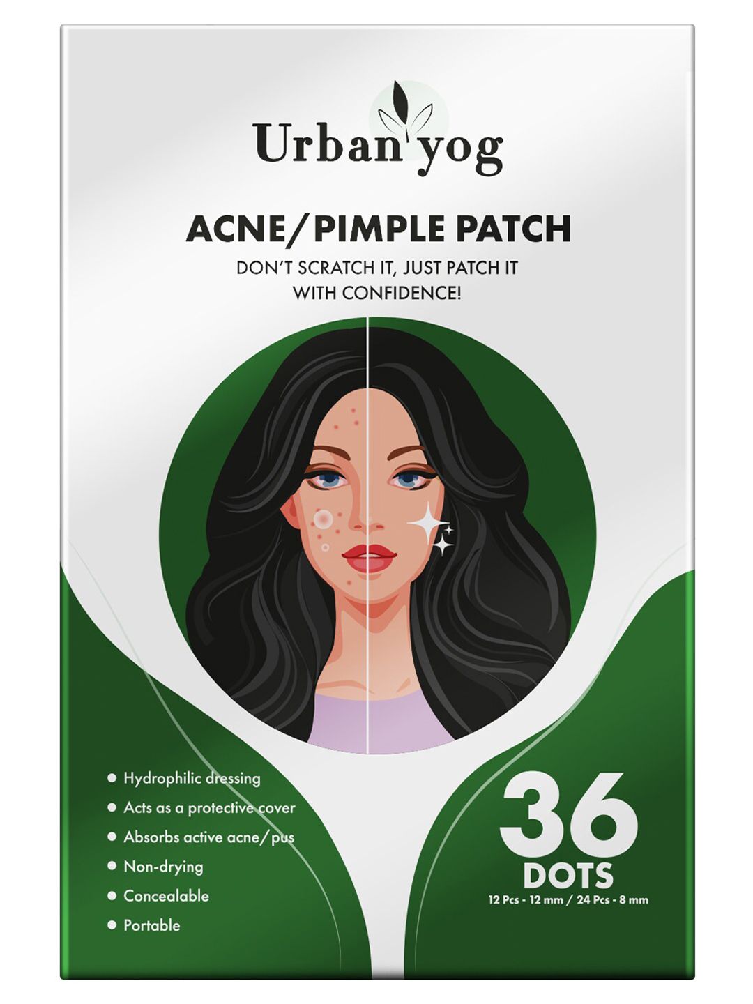 URBANYOG Acne Absorbing Non-Drying Pimple Patch - 36 Dots