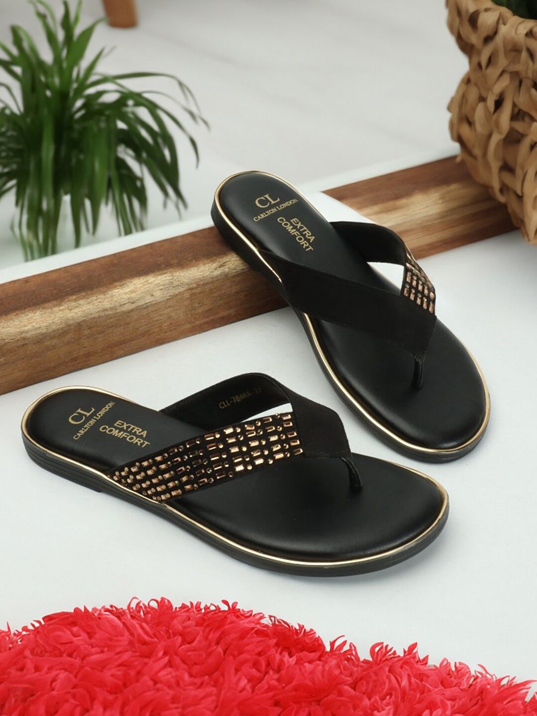 Carlton London Embellished Open Toe Flats-picture-23