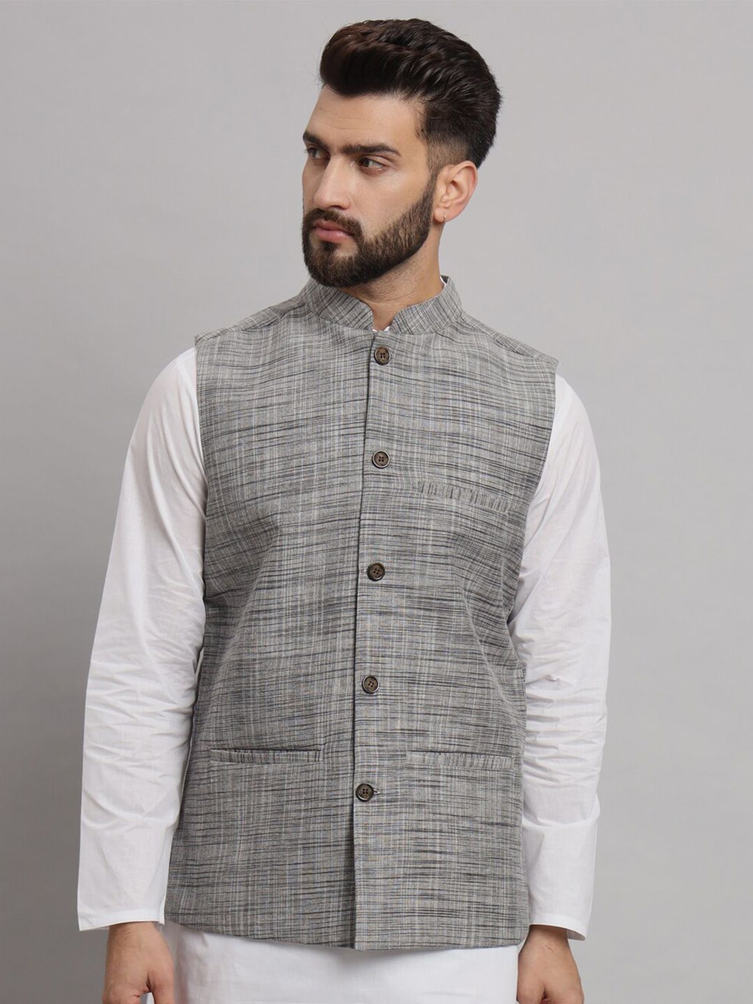 Latest Chikan Garments Mandarin Collar Nehru Jacket-picture-37