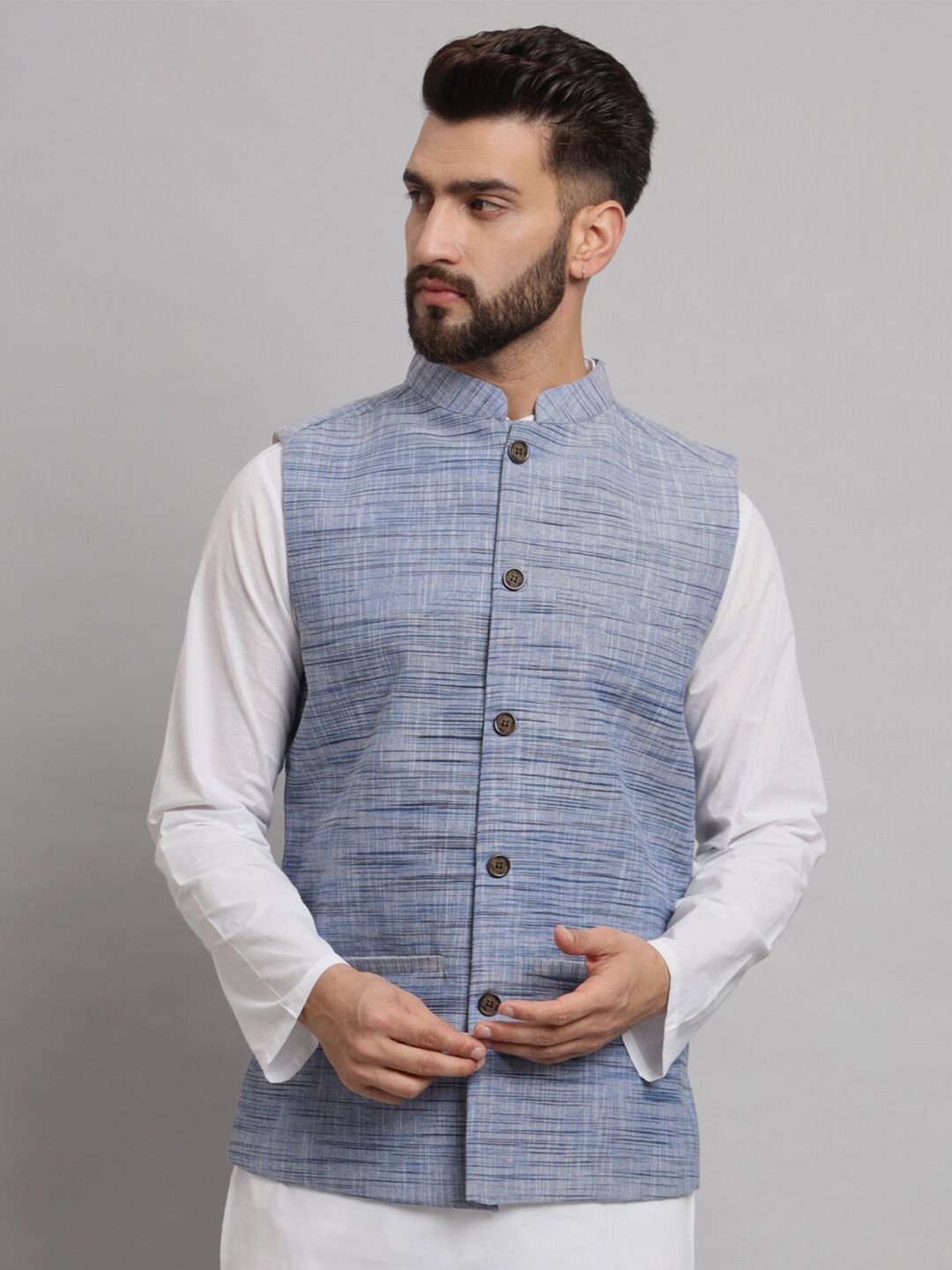 Latest Chikan Garments Mandarin Collar Nehru Jacket-picture-46