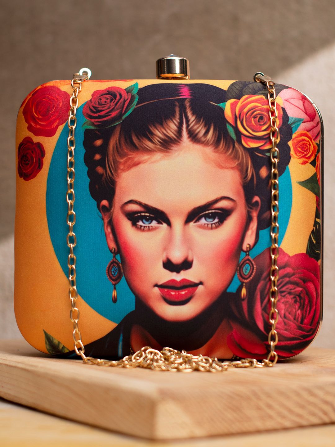 ARTKLIM Taylor Swift Printed Box Clutch-picture-42