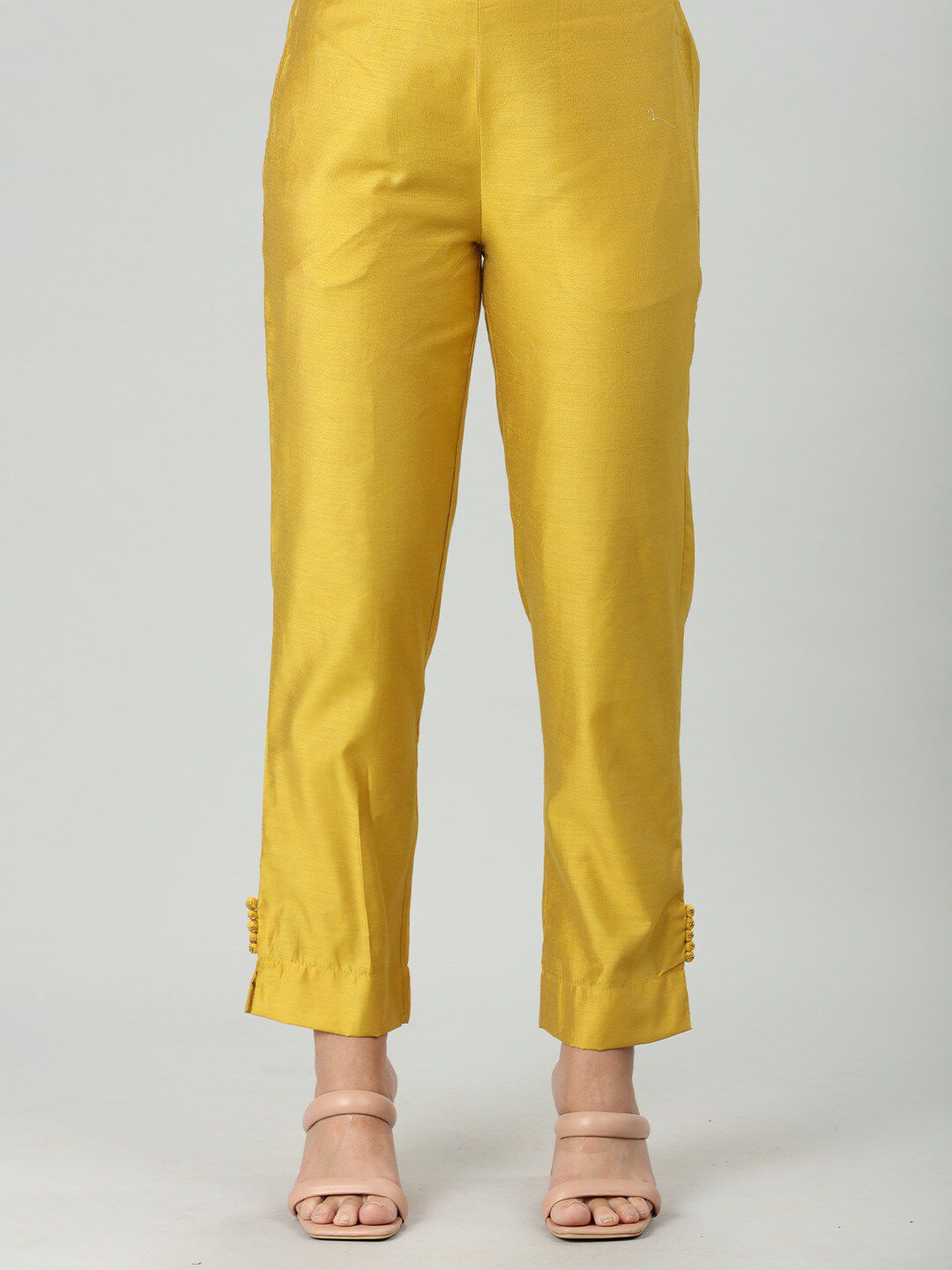 Mustard Women Mid-Rise Ethnic Trouser-image-22