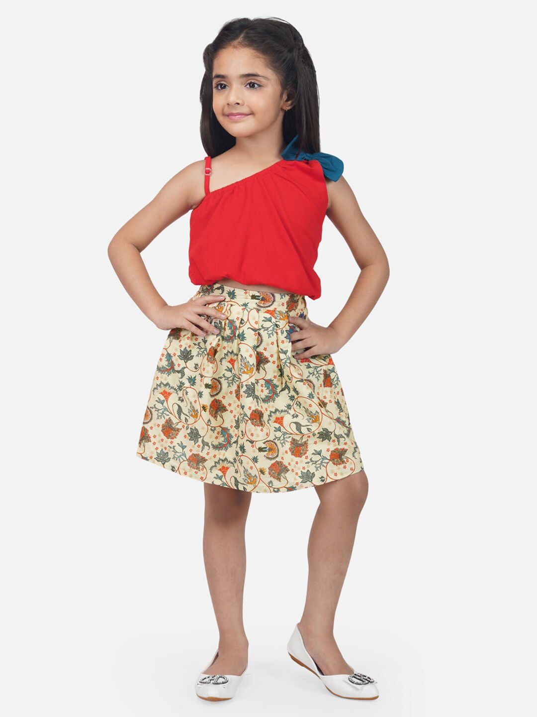 HERE&NOW Girls Pure Cotton Top & Skirt Clothing Set-picture-38