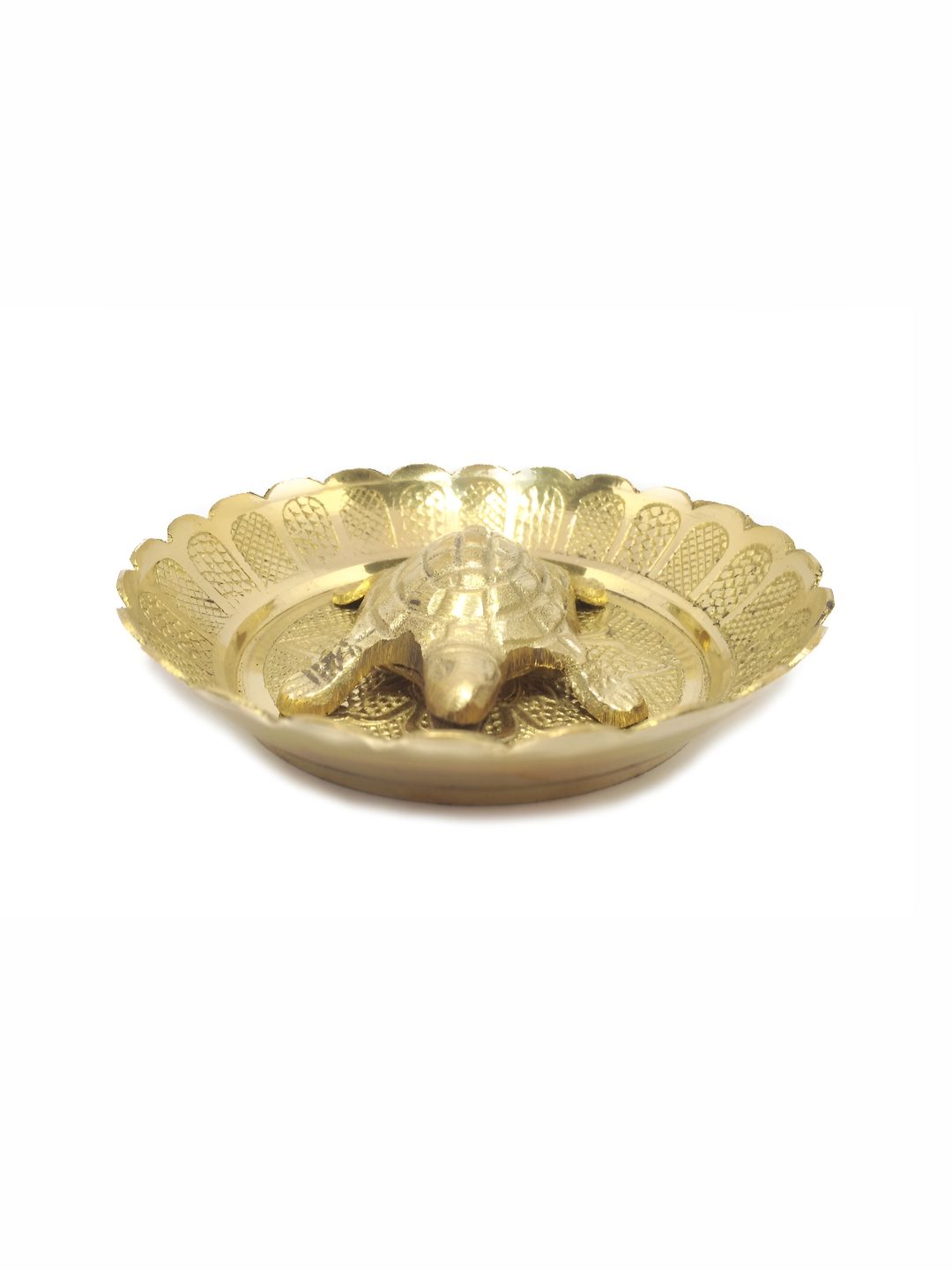 Navyaksh Gold Toned Brass Fengshui Tortoise Showpiece-picture-29