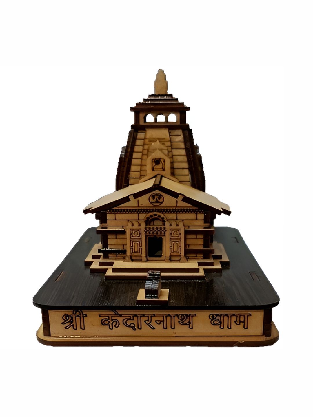 Navyaksh Brown & Beige Kedarnath temple Religious Curio Showpiece-picture-30