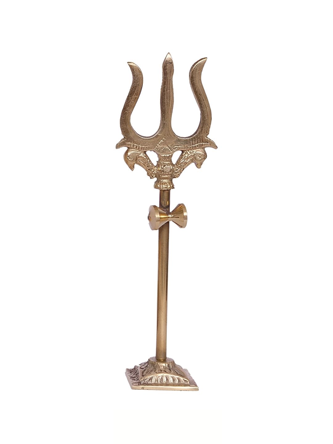 Navyaksh Gold Toned Brass Trishul Showpiece-picture-18