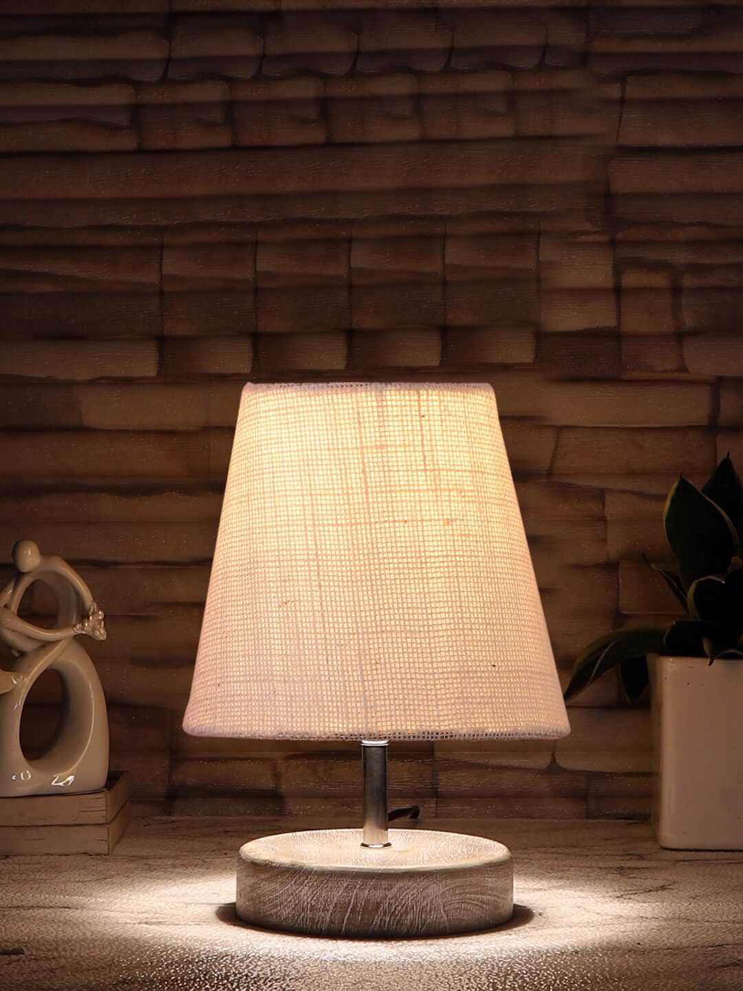 Devansh White Textured Table Lamp-image-27