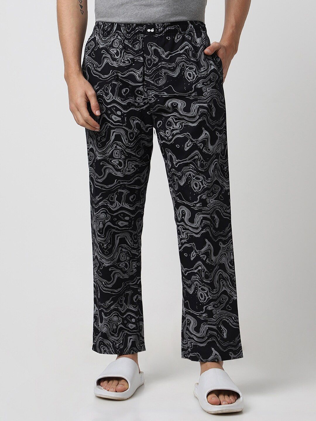 Bewakoof Printed Pure Cotton Lounge Pants-picture-19