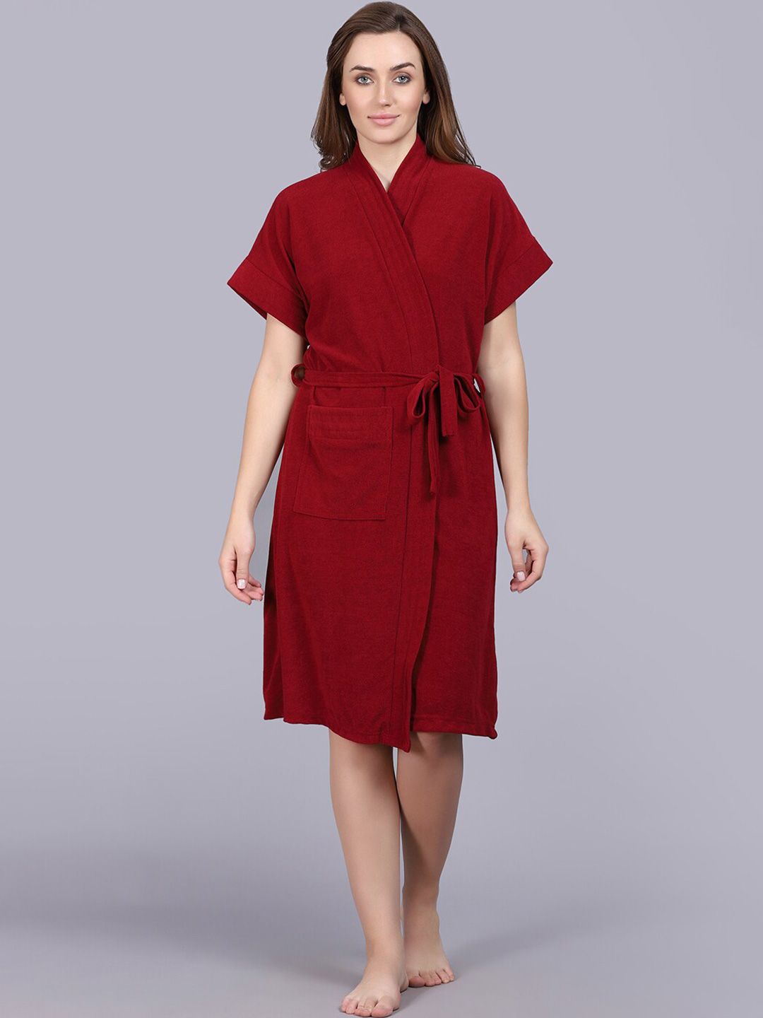 POORAK Women Shawl Collar Terry Bath Robe-picture-28