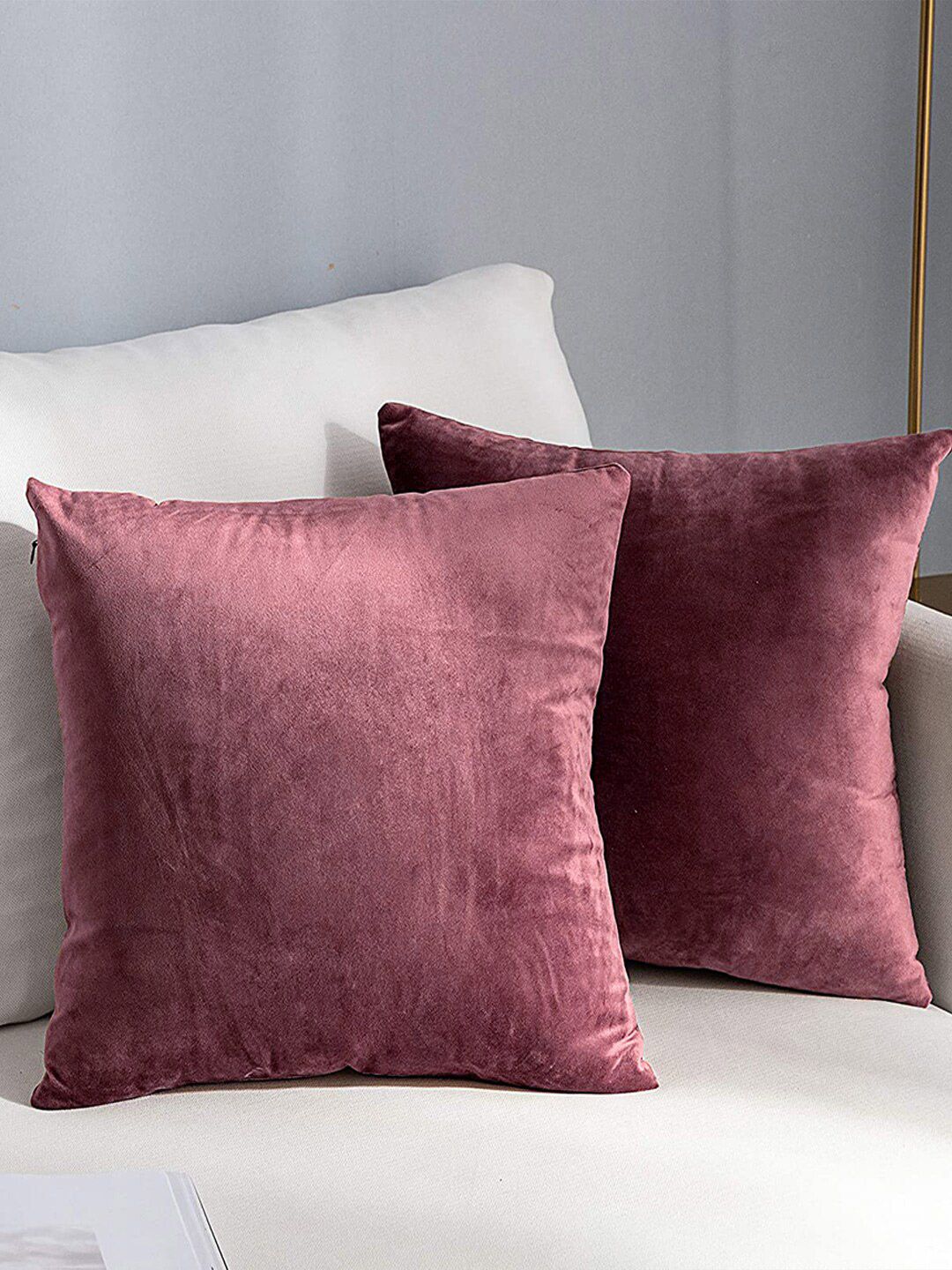 AEROHAVEN Purple 2 Pcs Reversible Square Cushion Covers-picture-13