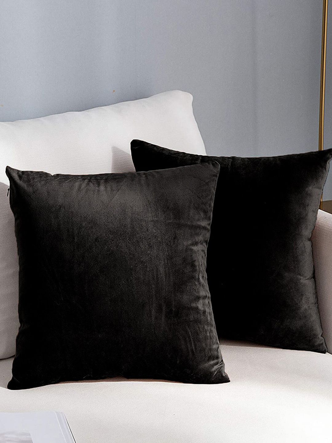 AEROHAVEN Black 2 Pcs Reversible Square Cushion Covers-picture-47