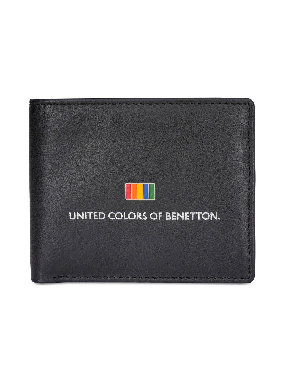 United Colors of Benetton Men Typography Printed Leather Two Fold Wallet-image-19