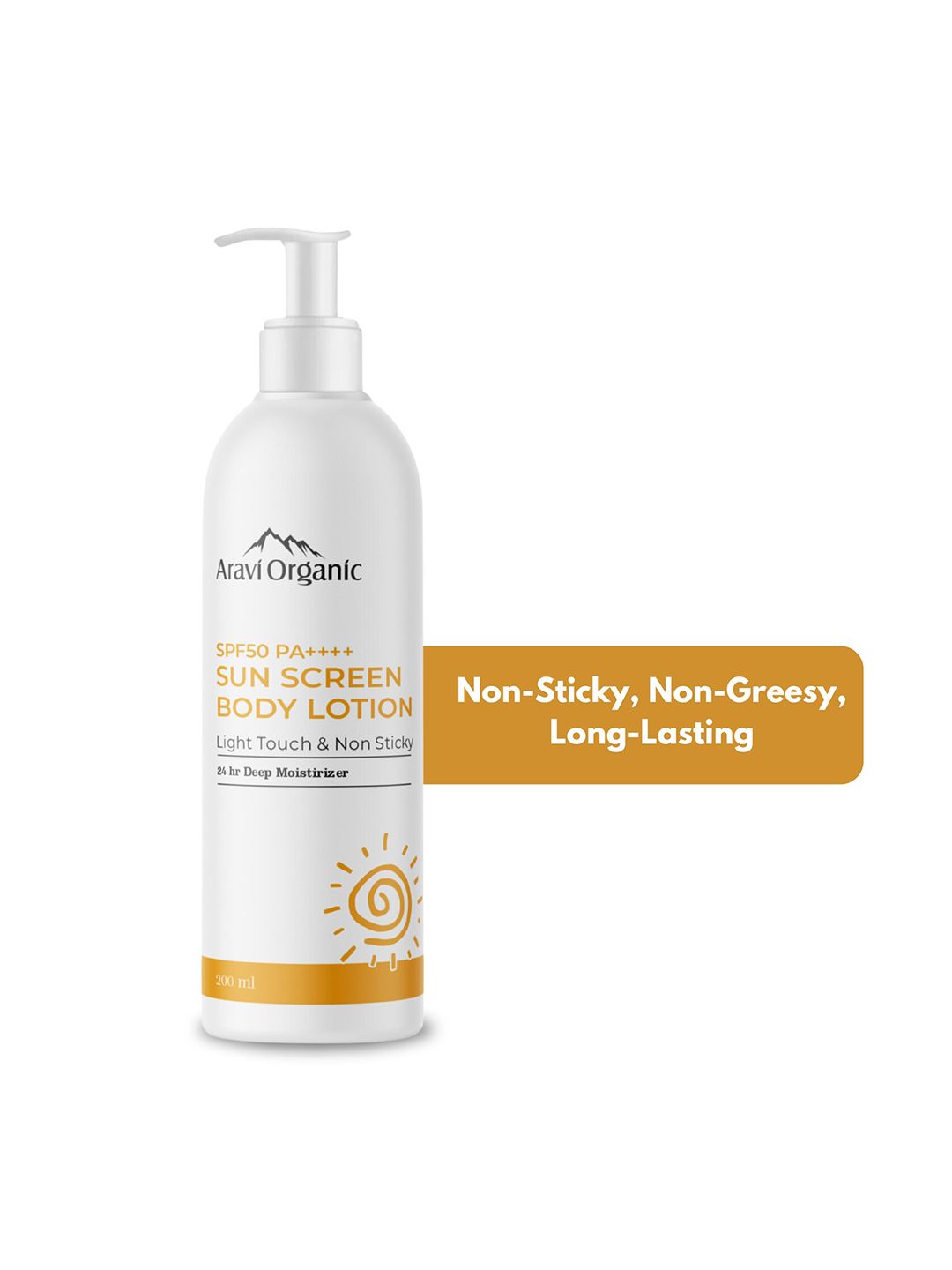 Aravi Organic SPF50 Sunscreen Body Lotion with PA++++ UVA-UVB Protection - 200 ml-image-28
