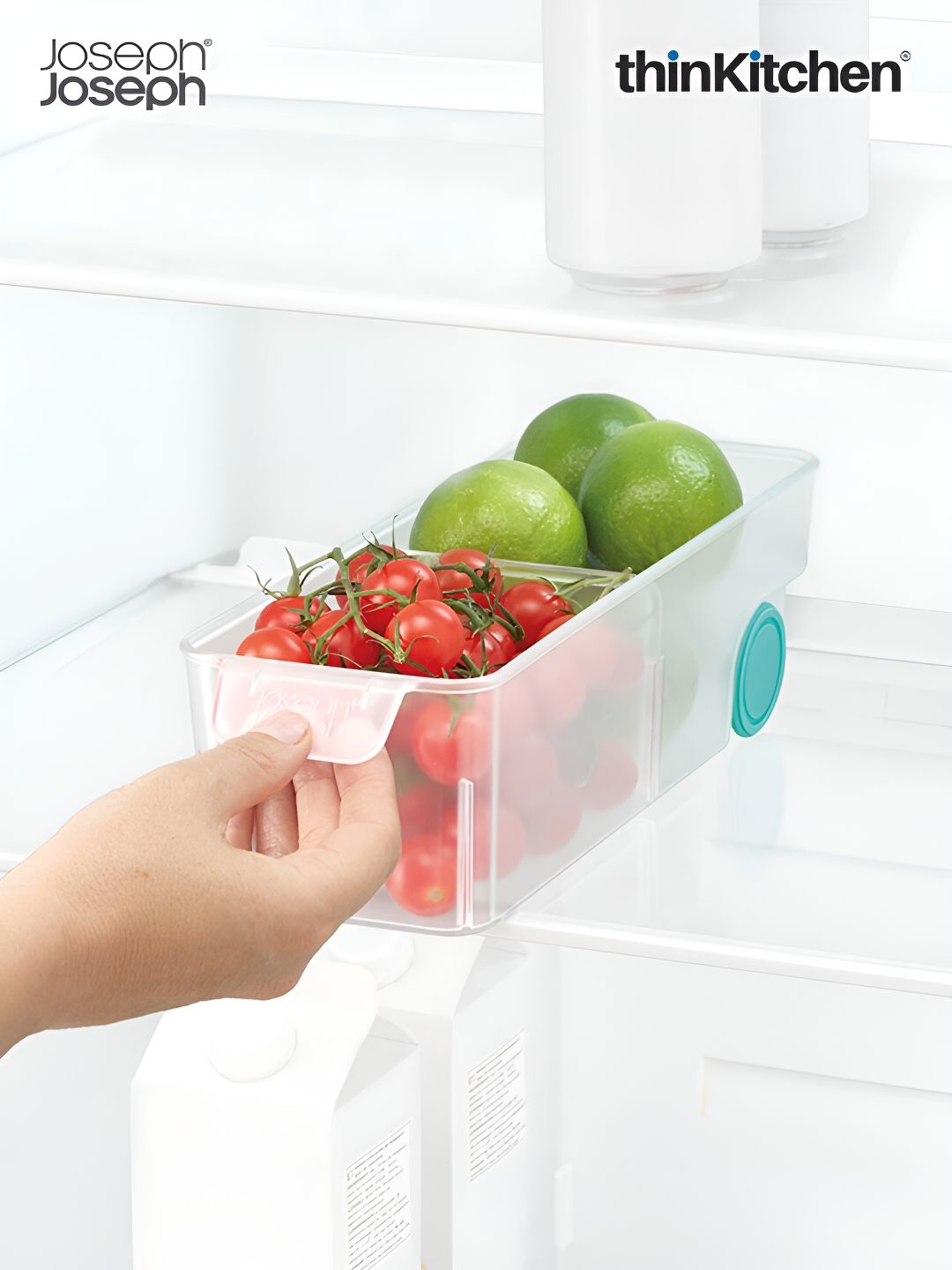 Joseph Joseph Transparent & Turquoise Blue Plastic Multi Utility Kitchen Organiser-image-45