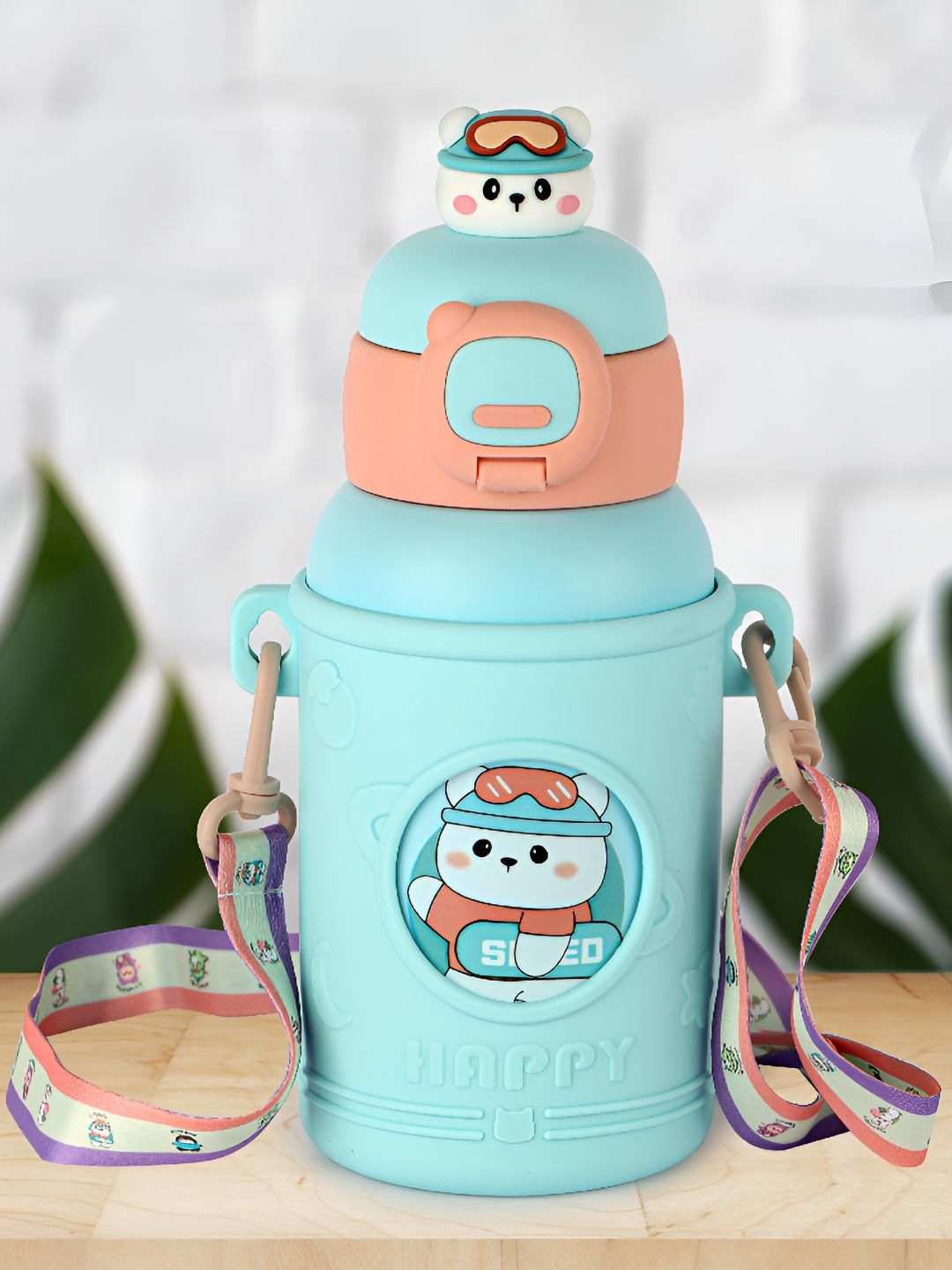 Cello Blue & Orange Conversational Stainless Steel Vacuum Insulated Water Bottle 500 ml