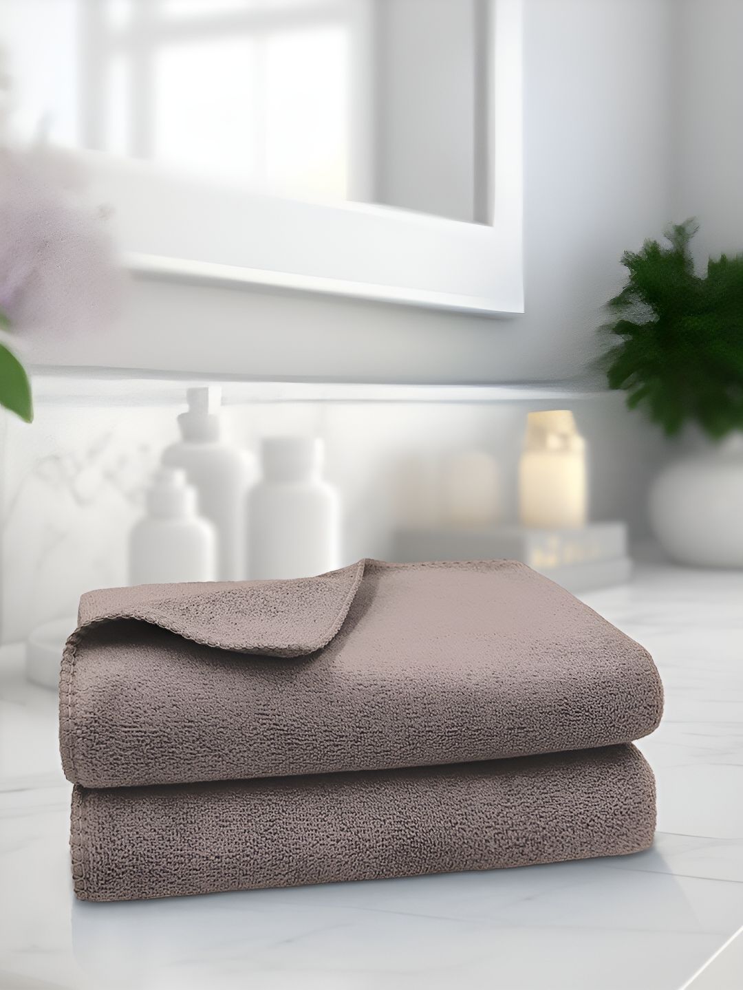 Sassoon Grey 2 Pieces 450 GSM Microfiber Hand Towels