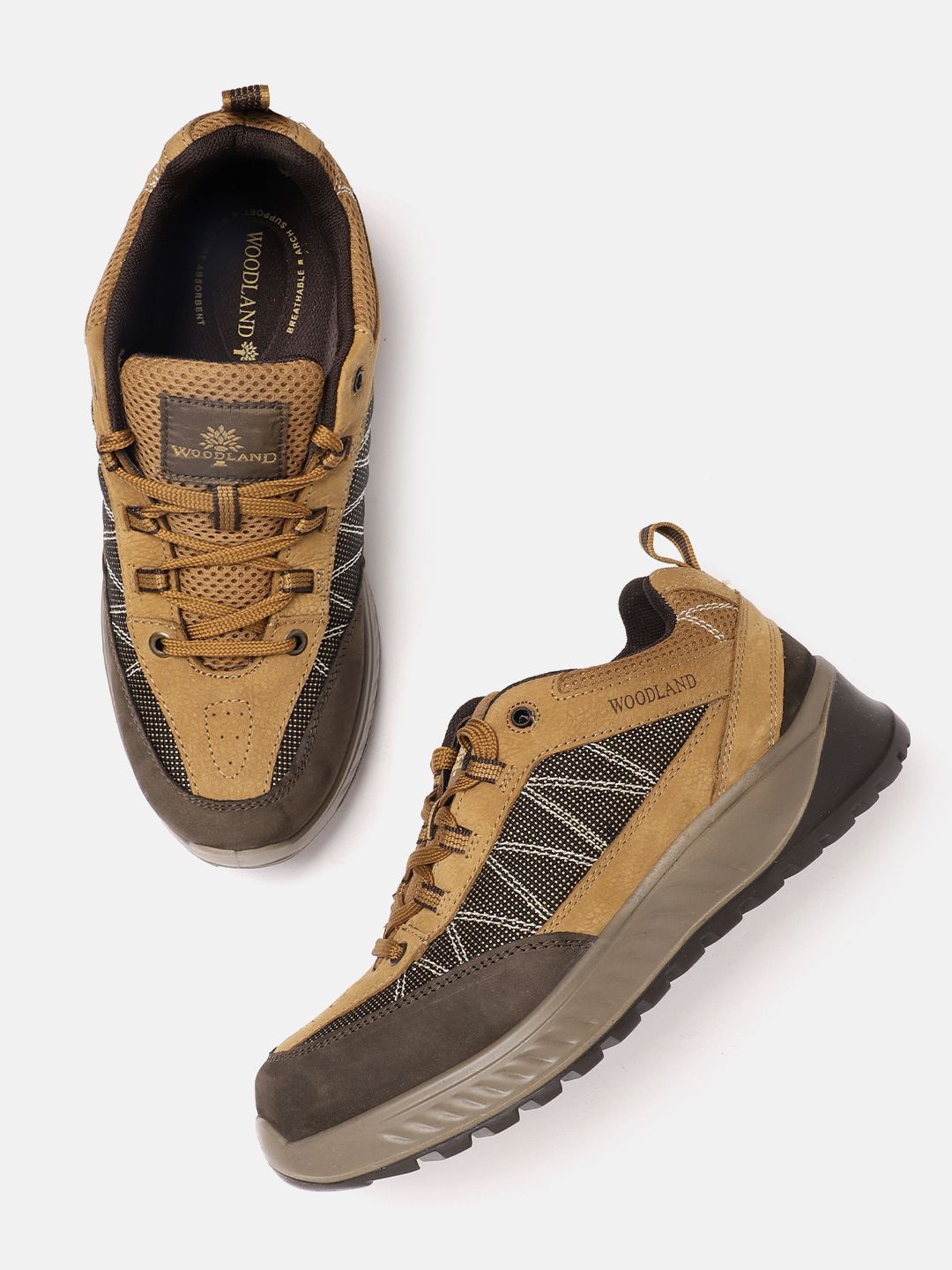 Woodland Men Leather Sneakers-picture-10