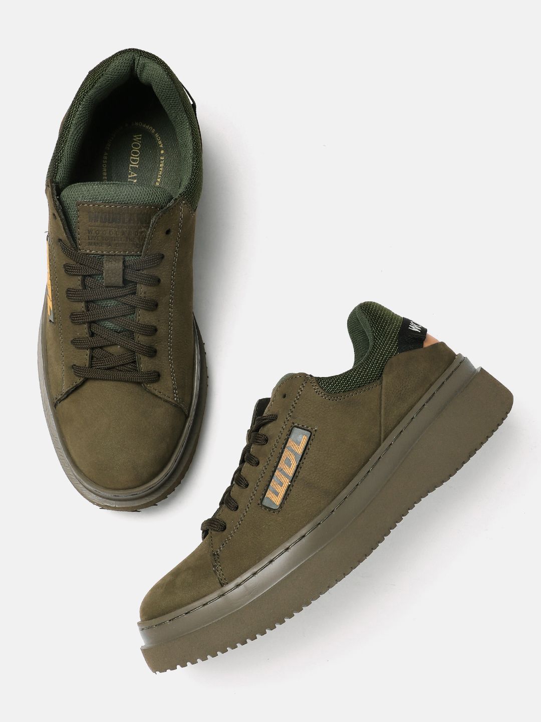 Woodland Men Leather Sneakers-picture-27