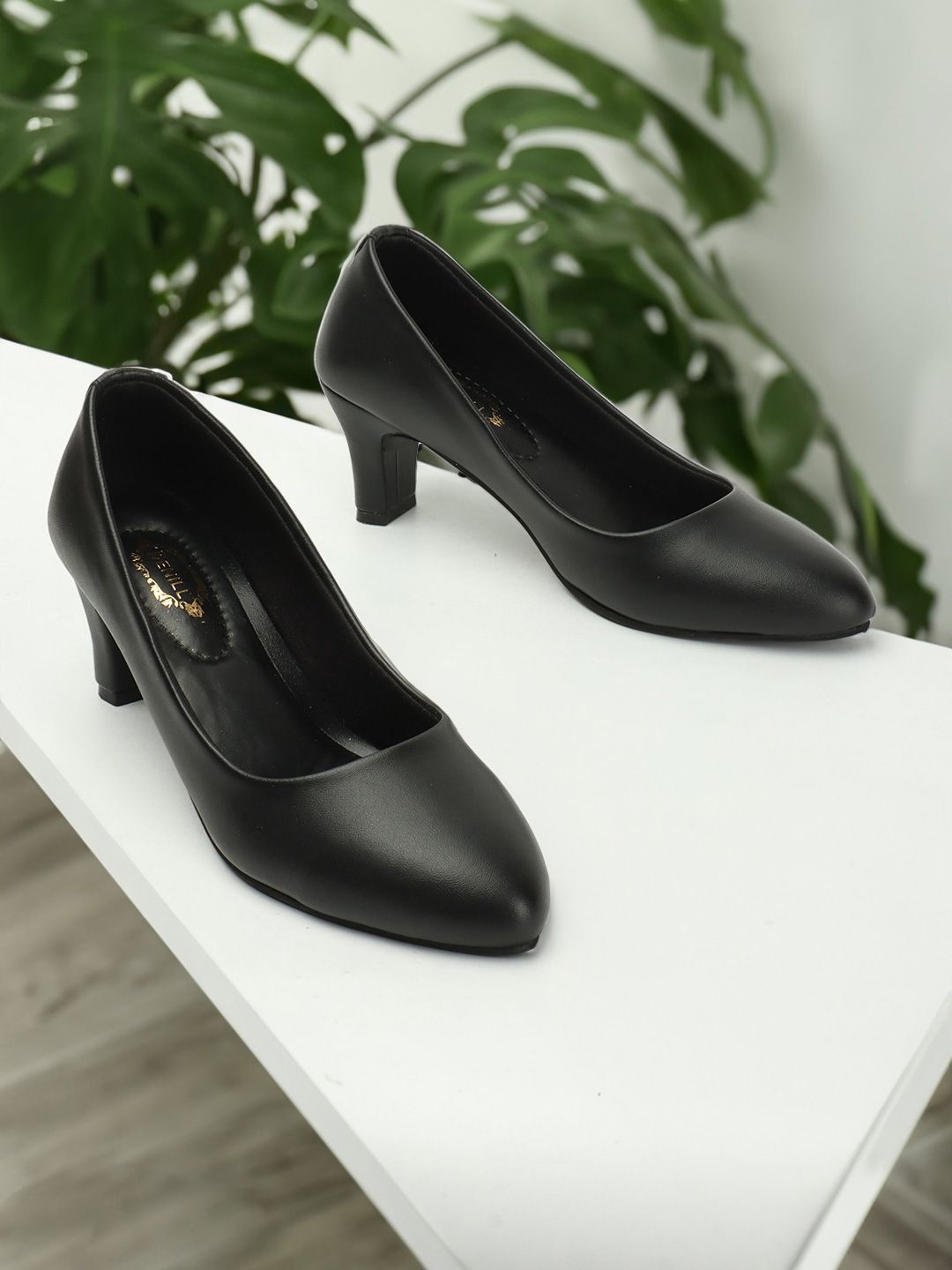 Denill Pointed Toe Kitten Heeled Pumps-picture-51