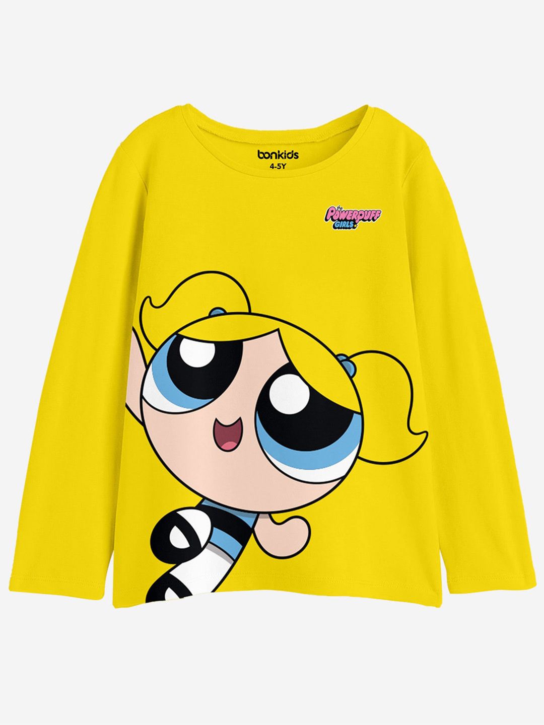 BONKIDS Girls Typography Printed Cotton T-shirt-picture-27