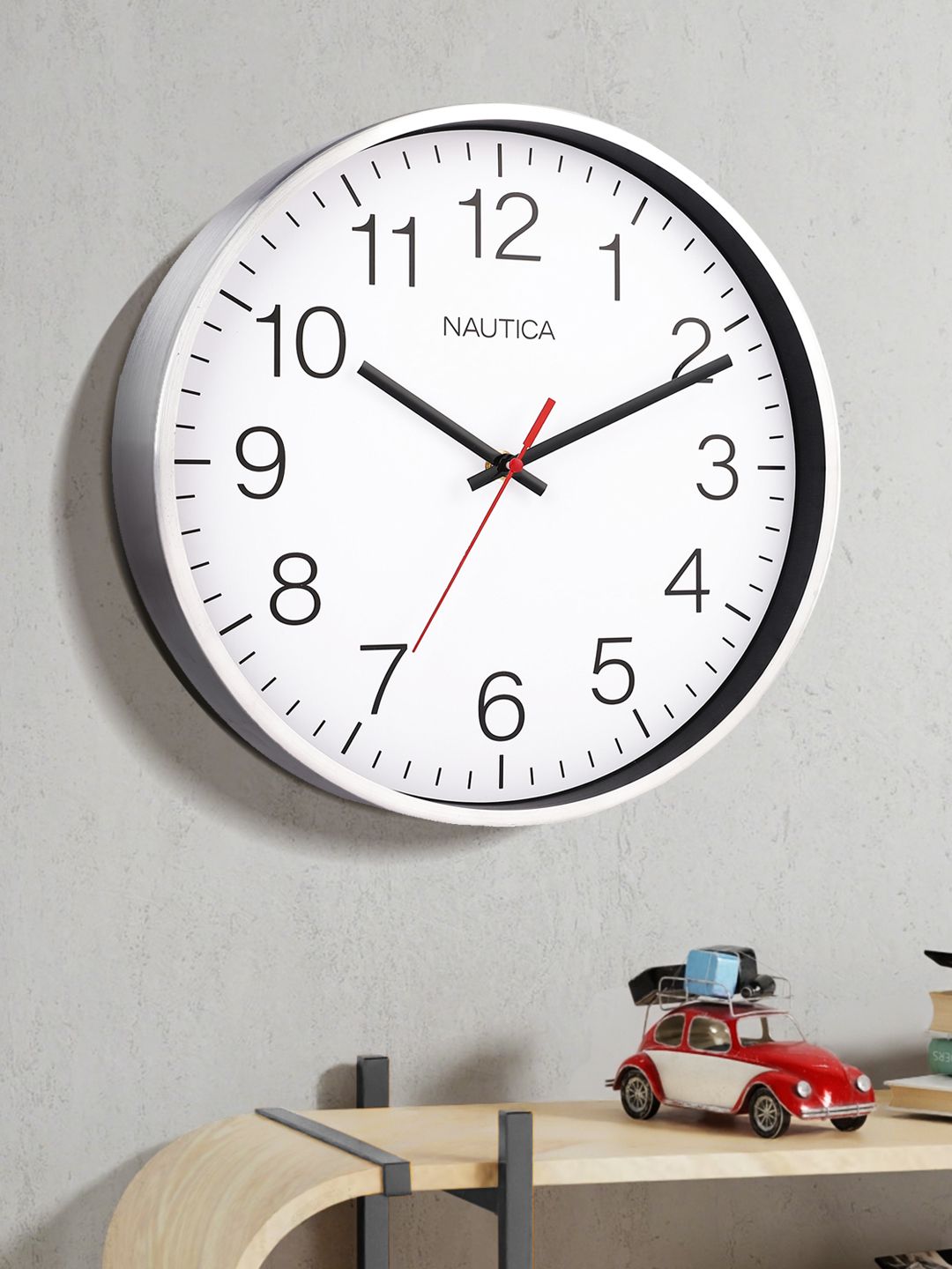 Nautica White & Black Contemporary Wall Clock-image-31