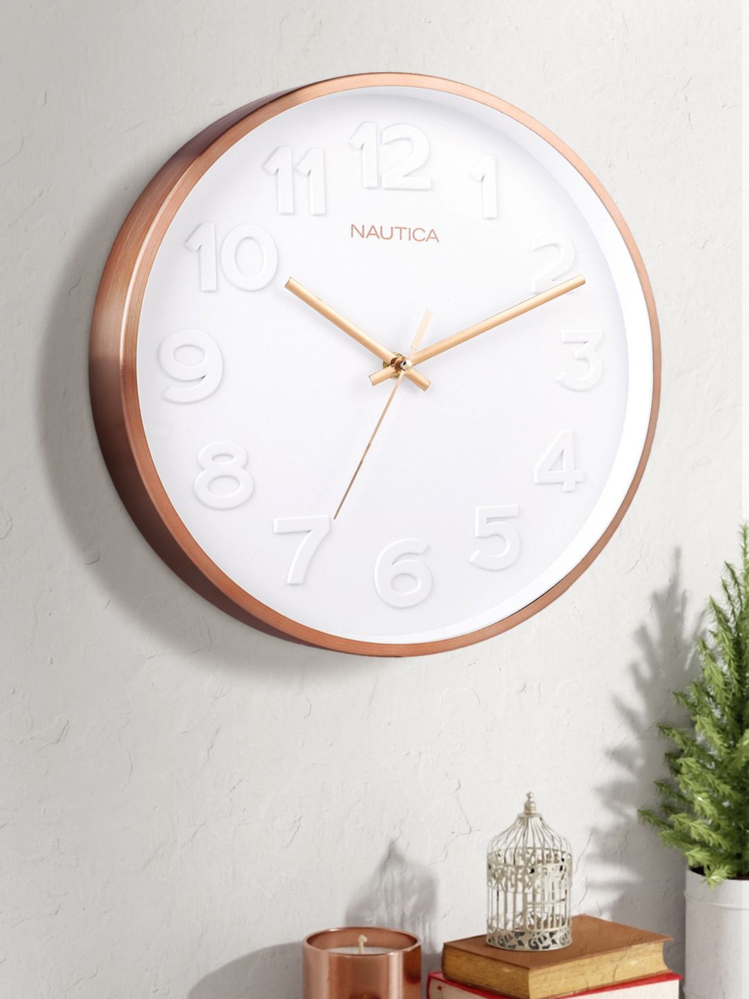 Nautica White & Grey Contemporary Wall Clock-image-42