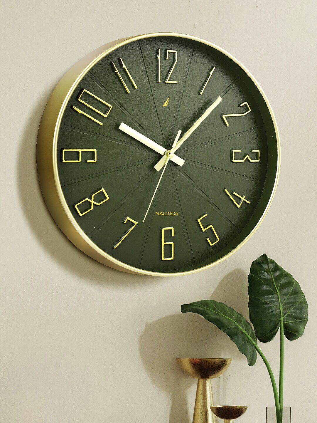 Nautica Green Contemporary Wall Clock-image-6