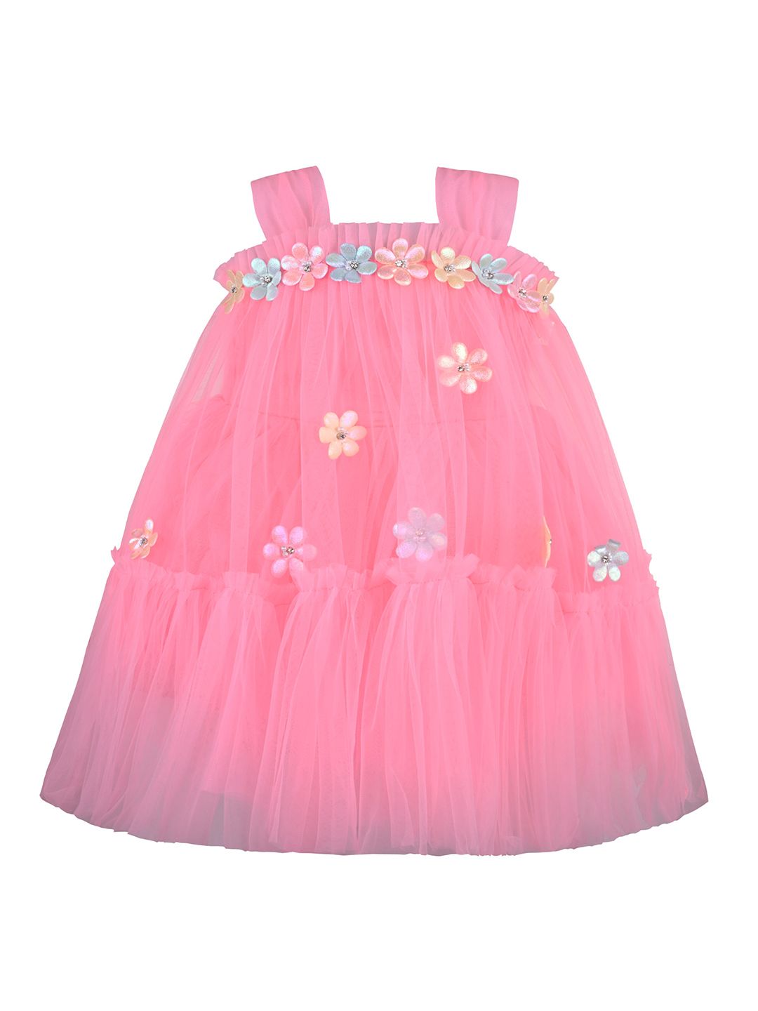 Wish Karo Girls Embellished Gathered A-Line Dress-picture-39