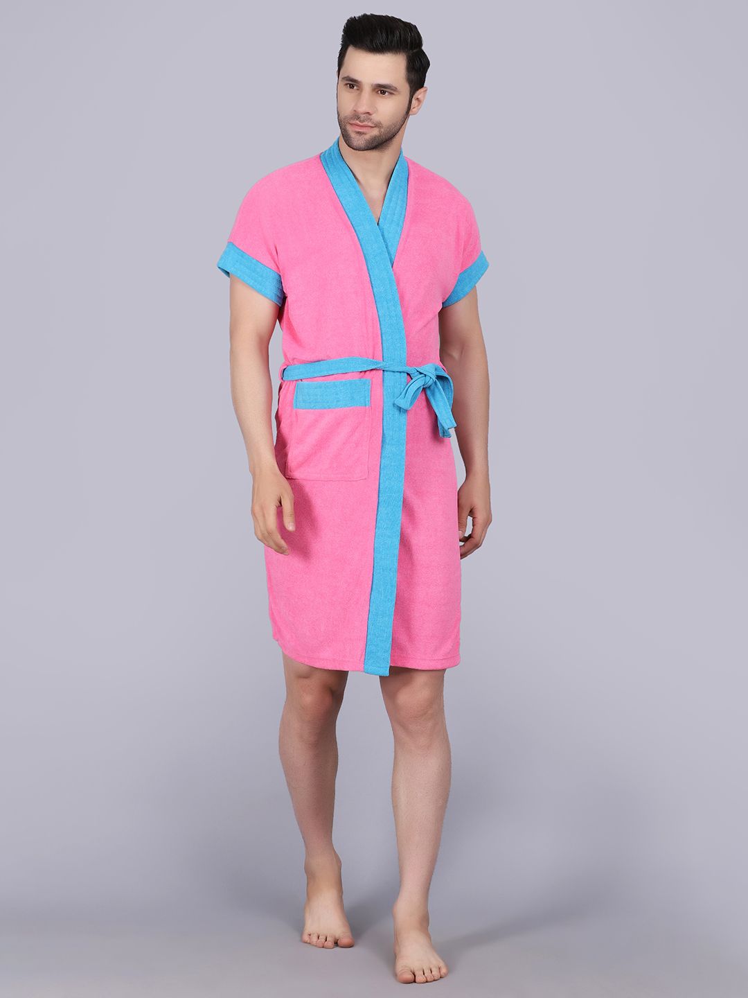 POORAK Shawl Collar Terry Bath Robe-picture-52