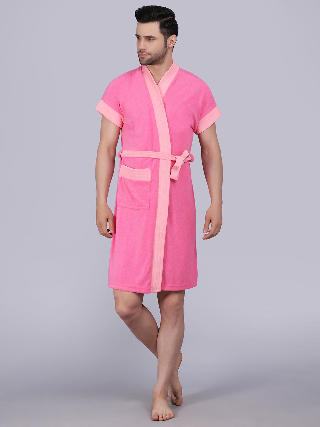 POORAK Shawl Collar Terry Bath Robe-picture-40