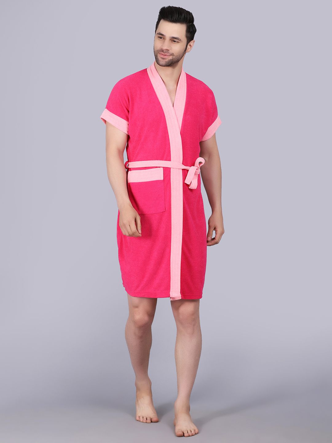 POORAK Shawl Collar Terry Bath Robe-picture-54