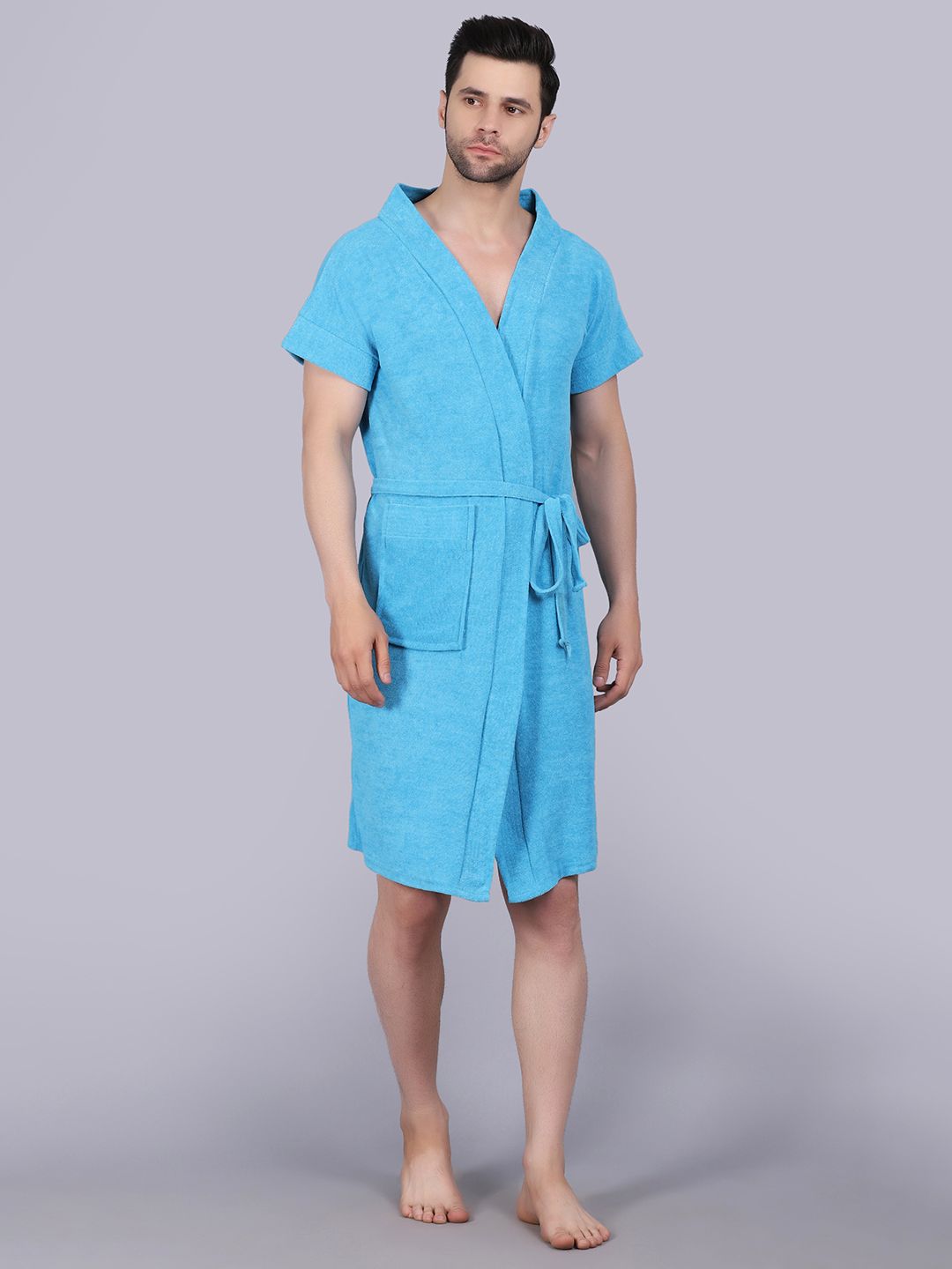 POORAK Short Sleeves Terry Bath Robe-picture-48