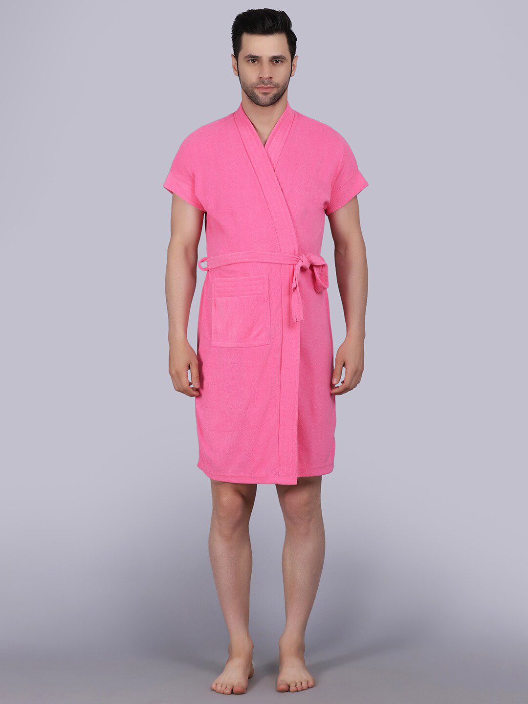 POORAK Short Sleeves Terry Bath Robe-picture-16