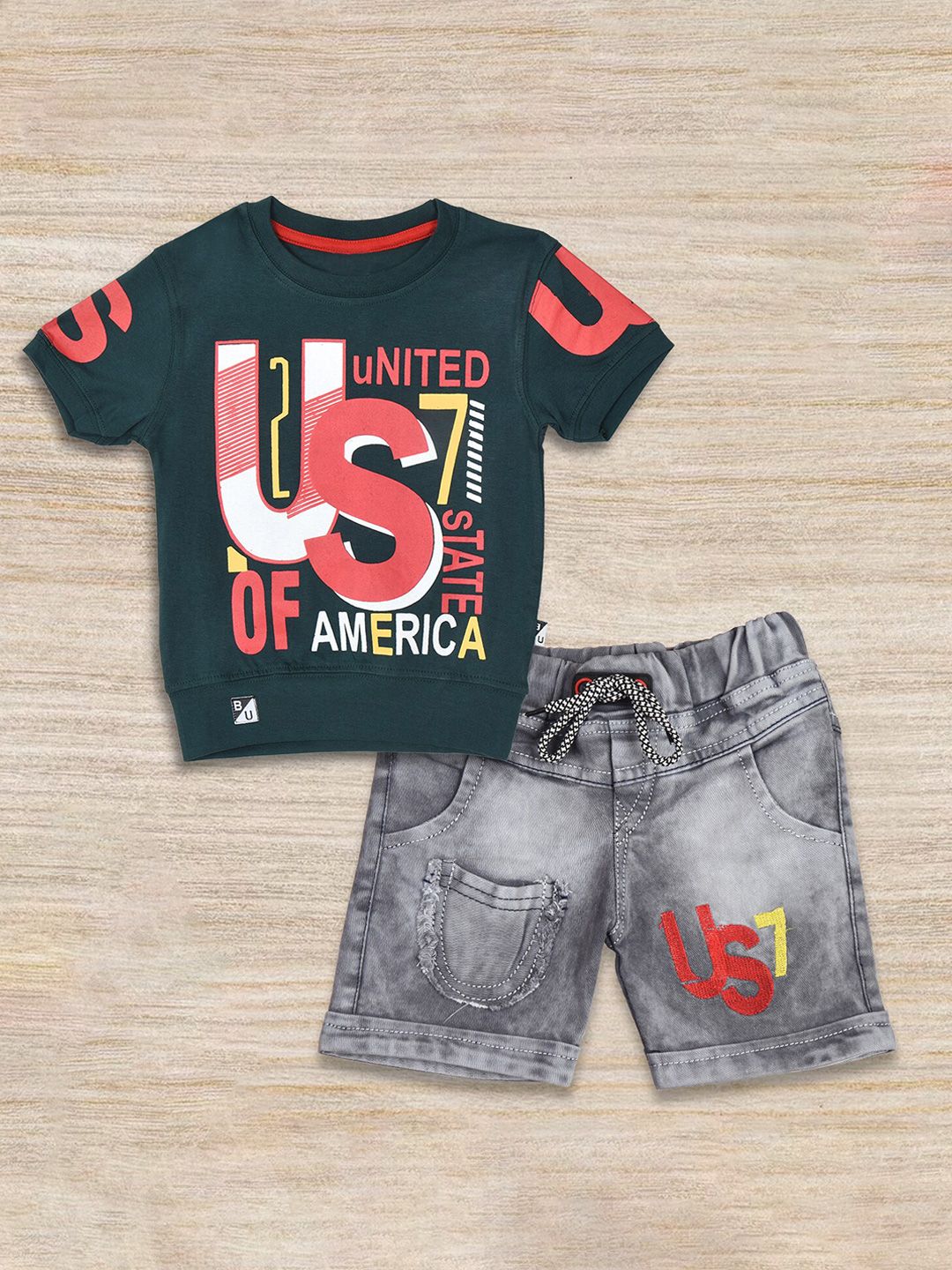 BAESD Boys Printed Pure Cotton T-shirt with Shorts-picture-18