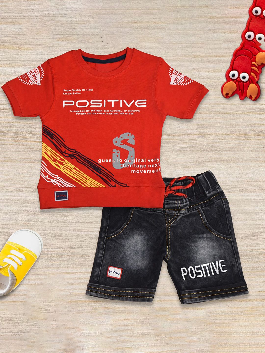 BAESD Boys Printed Pure Cotton T-shirt with Shorts-picture-20