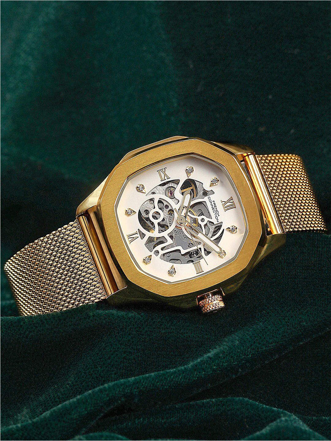 French Connection Women Patterned Dial & Stainless Steel Straps Analogue Watch FCA06-6-image-31