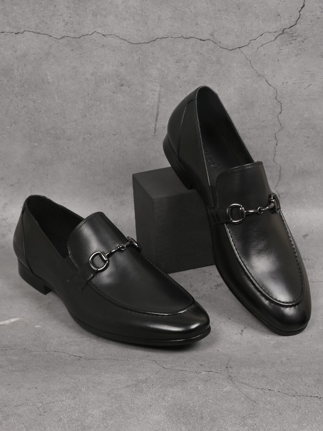 Cobblerz Men Round Toe Leather Slip-On Formal Loafers-picture-25