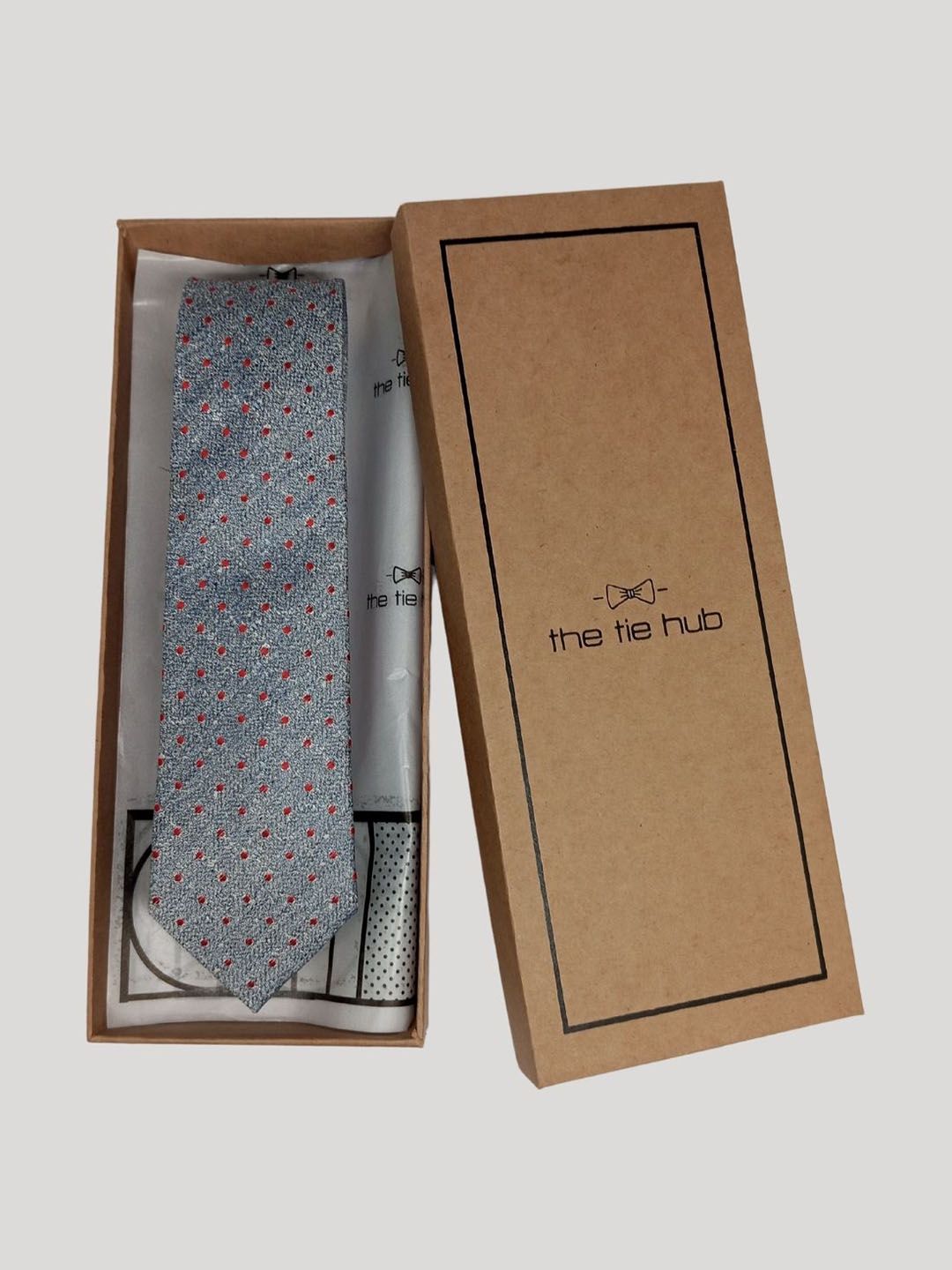 The Tie Hub Men Woven Design Silk Broad Tie-picture-57