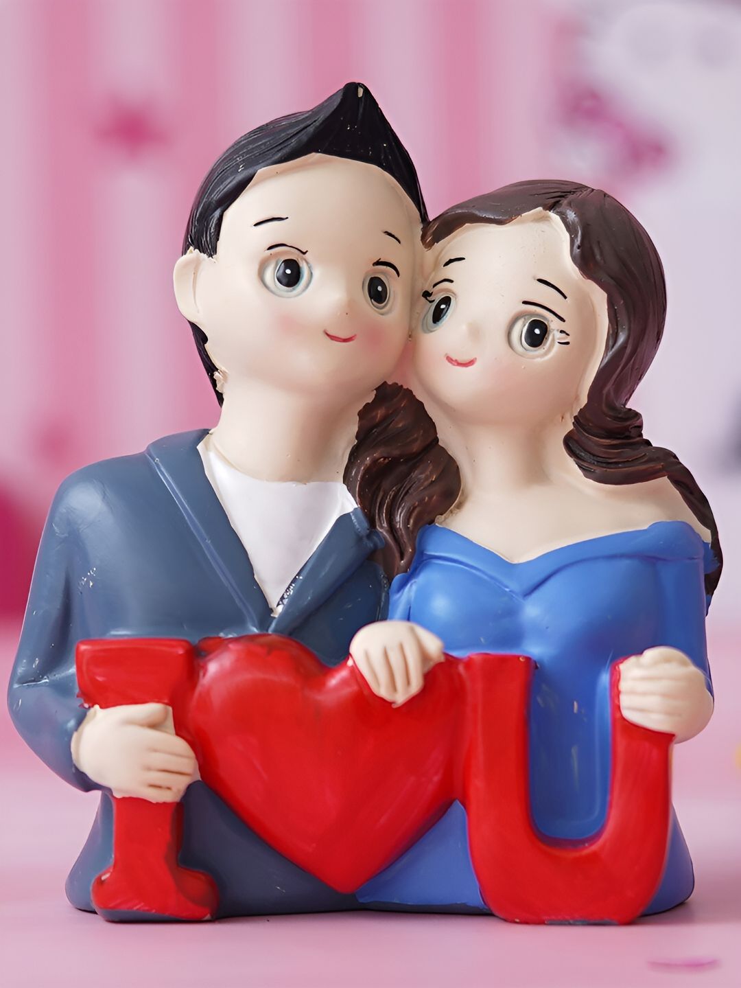 eCraftIndia Blue & Red Couple Figurine Showpiece-image-21