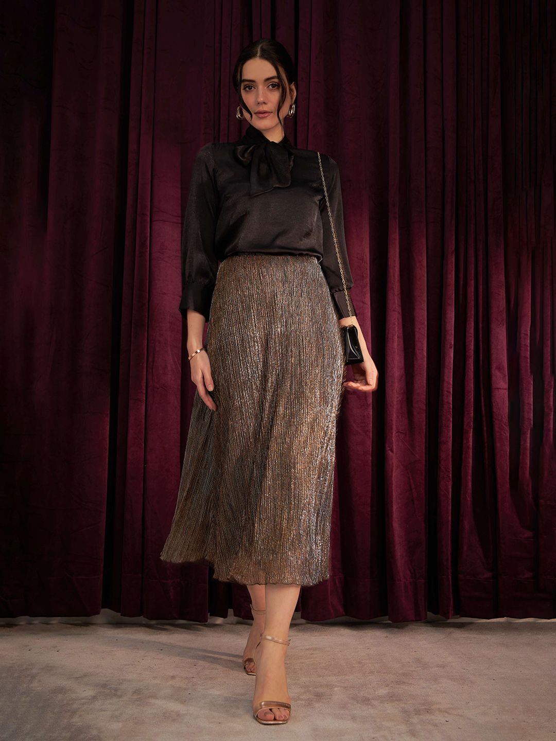 SALT ATTIRE Embellished A-line Midi Length Skirt-picture-20