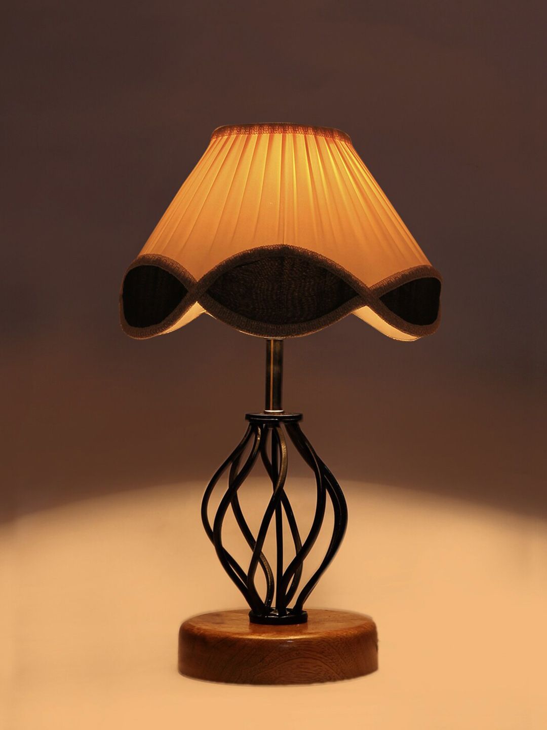 Devansh White Black Frustum Table Lamps-image-19