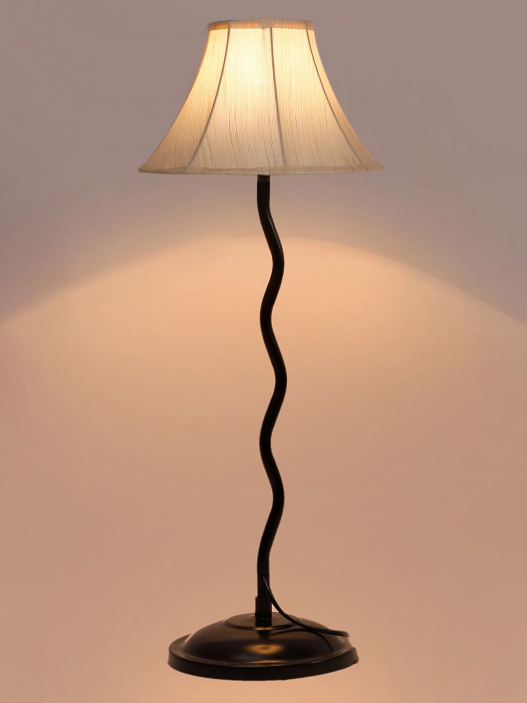 Devansh  White Frustum Textured Contemporary Wooden Table Lamps-picture-33