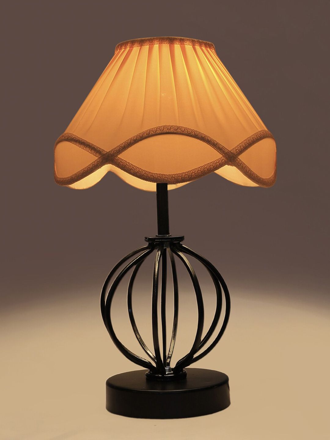Devansh Off White and Black Vintage cotton Table Lamps-picture-37