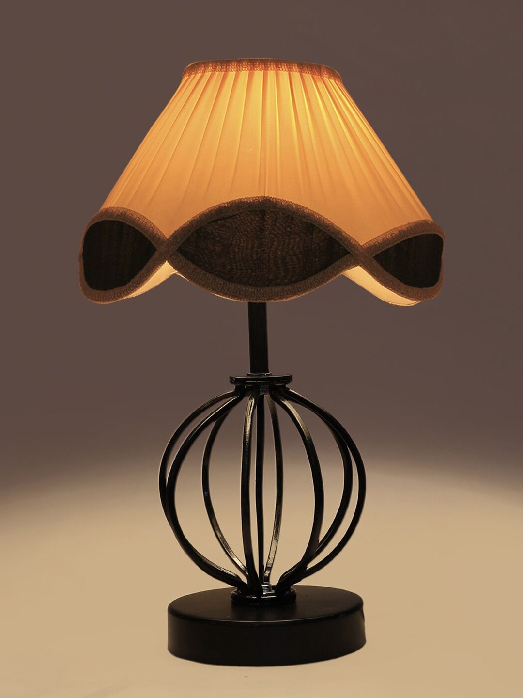 Devansh Off White and Black Vintage cotton Table Lamps-image-49