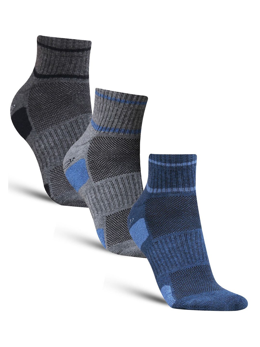 Dollar Socks Men Pack Of 3 Patterned Cotton Ankle-Length Socks-picture-57