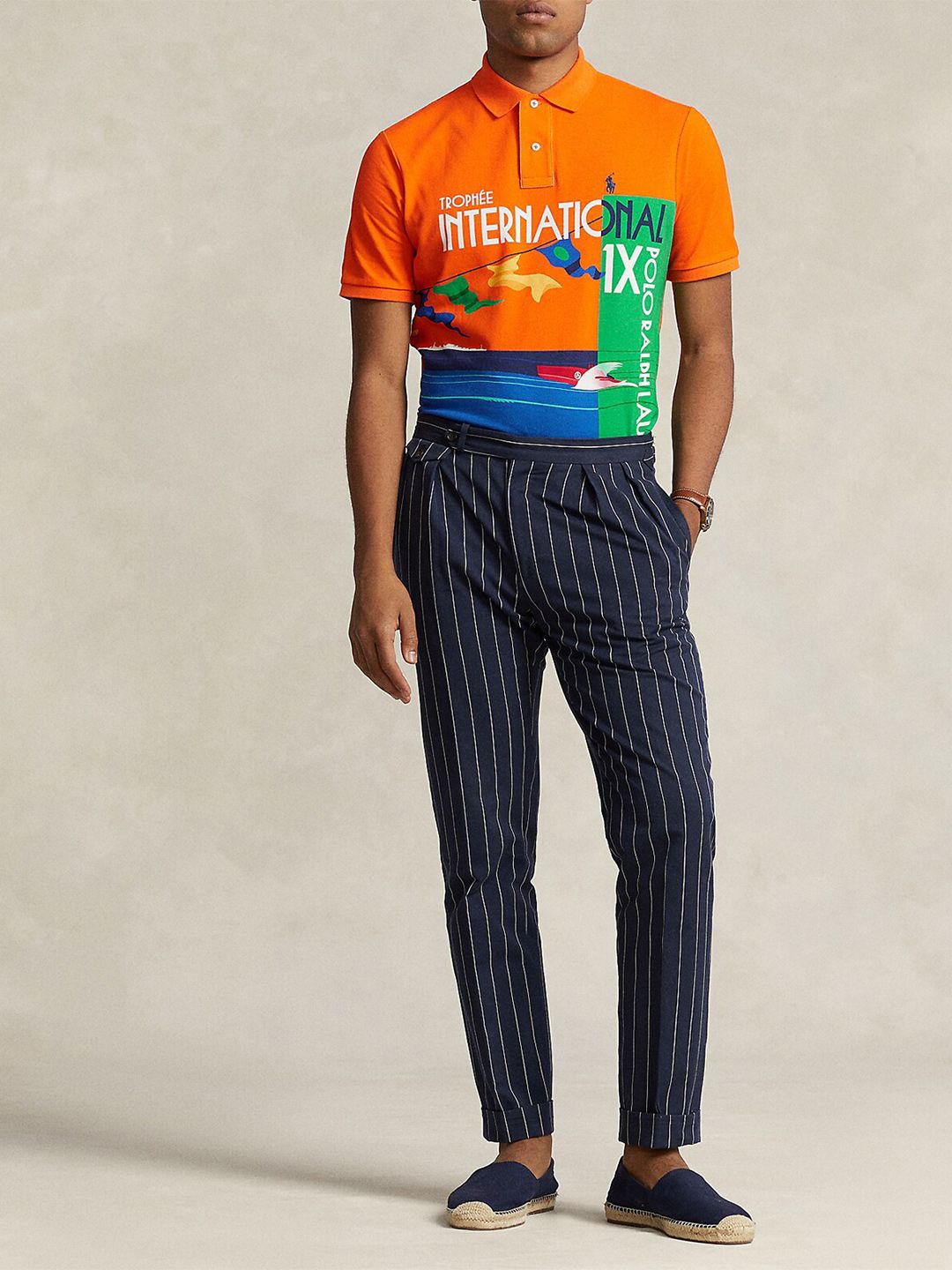Buy Polo Ralph Lauren Classic Fit Graphic Printed Cotton Polo
