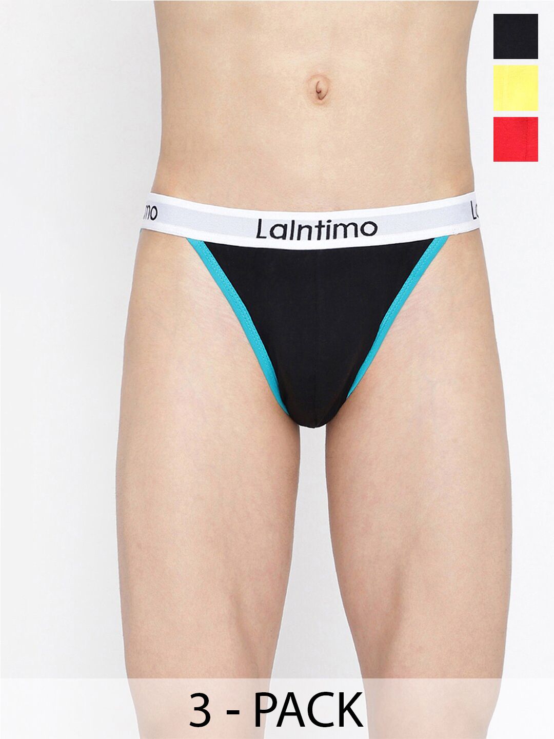 La Intimo Pack Of 3 Colourblocked Anti Microbial Bikini Briefs LIBR020C-picture-54