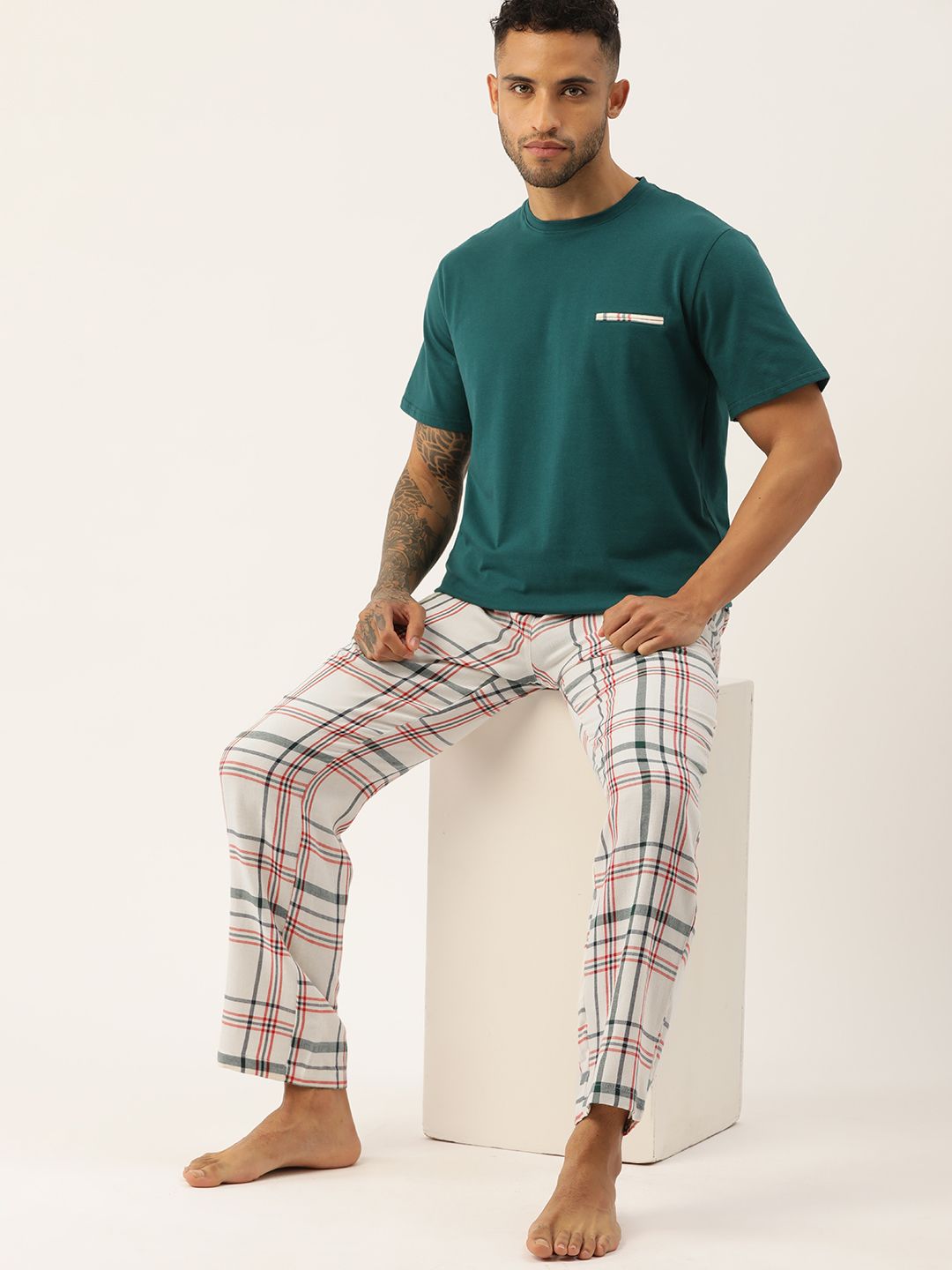 ETC Men Pure Cotton Night Suit-picture-35